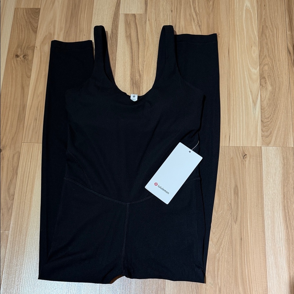 Lululemon Athletica Black Ribbed Bodysuit